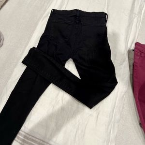 Mott & Bow dark black mid-rise skinny jeans